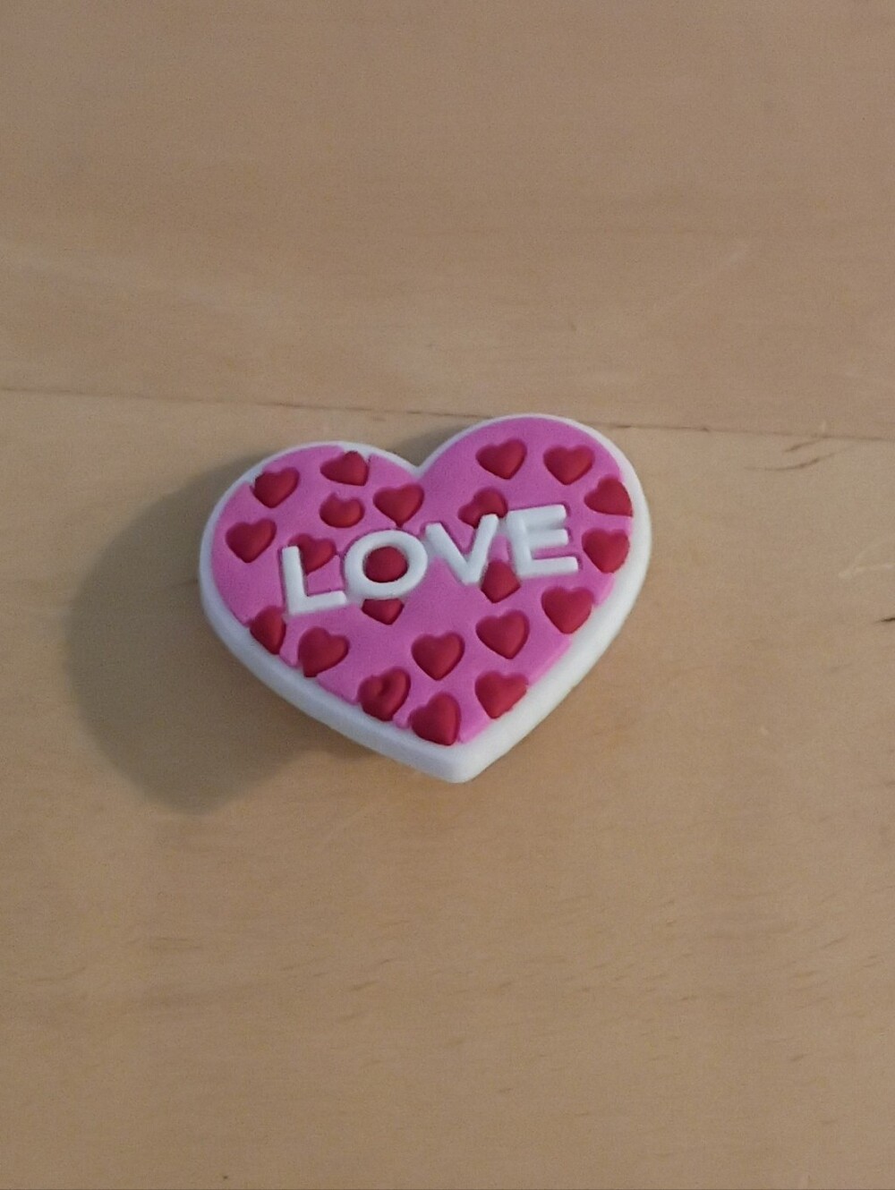 10 for $10 Jibbitz Croc Charms - Pink & Red LOVE Heart 2 - New Shoe Charms